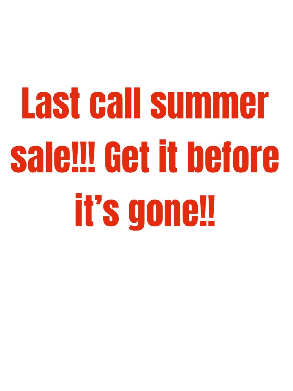 Summer sale!!